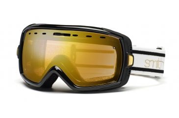 Image of Smith Heiress Goggles, Black/White Bristol, Gold Sensor Mirror HR6GMKB11