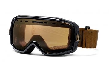 Image of Smith Optics Heiress Ski Goggles - Black Brooklyn - Gold Sensor Mirror Lens