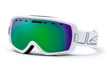 Image of Smith Heiress Goggles, White Foundation, Green Sol X Mirror HR6NXFW10