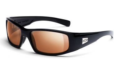 Image of Smith Optics Hideout Sunglasses with Black frames and Copper Mirror lenses