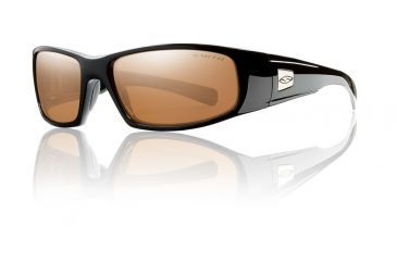 Image of Smith Optics Hideout Black Frame Sunglasses with Polarchromic Copper Mirror Lenses HDGPPCMBK 
