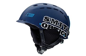 Image of Smith Optics Hustle Snow Helmet - Small, Navy Old Signage H01-HSOSSM
