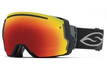 Image of Smith Optics I/O 7 Goggle Black Frame/Red Sol-X/Blue Sensor Lens IE7DXBK15