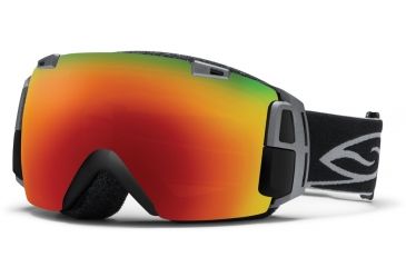 Image of Smith Optics I/O Recon Goggles - Black Frame, Red Sol X Mirror, Red Sensor Mirror Lenses IR7DXBK12