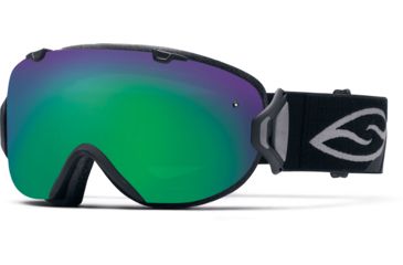 Image of Smith Optics I/OS Goggle Black Frame/Green Sol-X/Red Sensor Lens IS7NXBK15