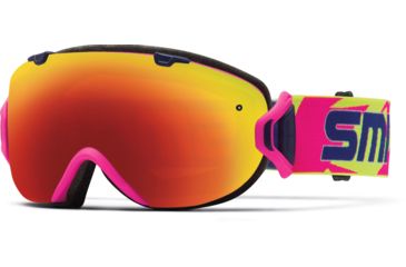 Image of Smith Optics I/OS Goggle Neon Archive Frame/Red Sol-X/Blue Sensor Lens IS7DXEA15