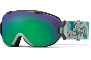 Image of Smith Optics I/OS Goggle Pastel Camo Frame/Green Sol-X/Blue Sensor Lens IS7NXPA15