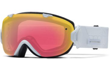 Image of Smith Optics I/OS Goggle White Prism Frame/Photochromic Red Sensor/Blackout Lens IS7PRZWP15