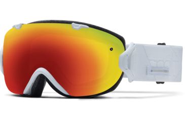 Image of Smith Optics I/OS Goggle White Prism Frame/Red Sol-X/Blue Sensor Lens IS7DXWP15