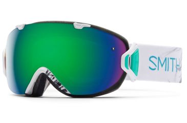 Image of I-OS Goggle-White Feathers-Green Sol-X Mirror