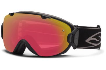 Image of Smith Optics I/OS Snow Goggles - Black Frame w/ Blackout and Red Sensor Lens IS7BKBK13