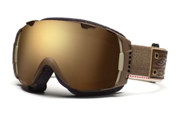 Image of Smith I/O Goggles, Classic Brown Mill &amp; Union, Gold Sol X Mirror And Sensor Mirror Lenses IO7SMBM11