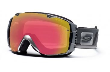 Image of Smith I/O Goggles, Chrome Max, Red Sensor Mirror And Platinum Mirror Lenses IO7RZCM10