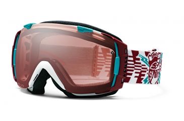 Image of Smith Optics I/O Snow Goggles - White Burgundy RFC