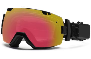 Image of Smith Optics Iox Elite Turbo Fan (New) Goggles - Black Frame, Photochromic Red Sensor Lenses IL5PRZBK12