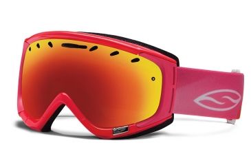 Image of Smith Optics Phase Snow Goggles - Shocking Pink Blockade Frame w/ Red Sol X Lens PZ6DXPB13