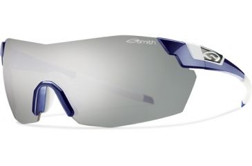 Image of Smith Optics Pivlock V2 Max Sunglasses - Blue Frame, Platinum,Ignitor,Clear Lenses VWMPCGYMBL