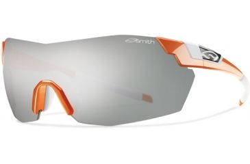 Image of Smith Optics Pivlock V2 Max Sunglasses - Orange Frame, Platinum,Ignitor,Clear Lenses VWMPCGYMOR