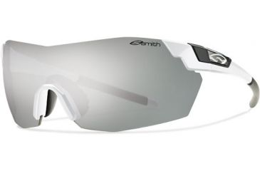 Image of Smith Optics Pivlock V2 Max Sunglasses, White/Super Platinum/Ignitor/Clear Carbonic TLT Lenses VWMPCYLMWT