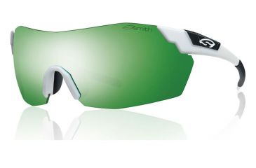Image of Smith Optics pvlk V2 Max sg, Matte White/grn Sol-X/ig/clr carb TLT lens VWMPCGMMW