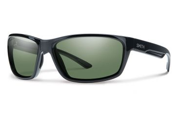Image of Smith Optics Redmond Single Vision Prescription Sunglasses, Black Frame, Polarized, RDCPGNBKSV