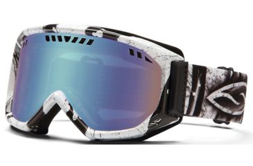Image of Smith Optics Scope Snow Goggles - Charcoal Batik Frame w/ Blue Sensor Lens SC3ZCB13