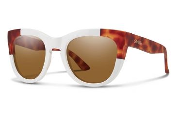 Image of Smith Optics Sidney Progressive Prescription Sunglasses, White Honey Tortoise Block Frame, Polarized, SICPBRWHTBPR
