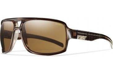 Image of Smith Optics Swindler Sunglasses - Brown Herringbone Frame, Polarized Brown Lenses SRPPBRBR
