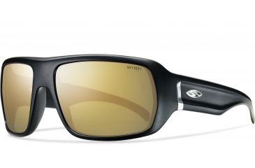 Image of Smith Optics Vanguard Sunglasses - Matte Black Frame, Polarized Gold Mirror Lenses VGPPGDMMB