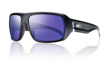 Image of Smith Optics Vanguard Sunglasses - Matte Black Evolve Frame, Polarized Deep Purple Mirror Carbonic TLT VGPPPRMMB