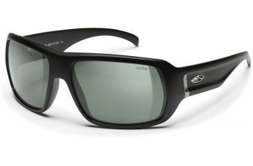 Image of Smith Optics Vanguard Sunglasses - EVOLVE Matte Black frames, Gray-Green Lenses