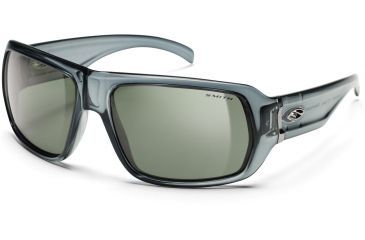 Image of Smith Optics Vanguard Sunglasses - Smoke Crystal frame, Green Lense