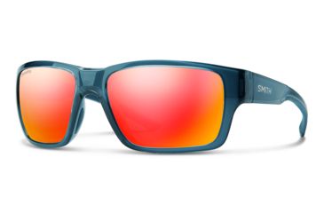 Image of Smith Outback Sunglasses, Crystal Mediterranean Frame, Chromapop Red Mirror Lens, 201262OXZ59X6