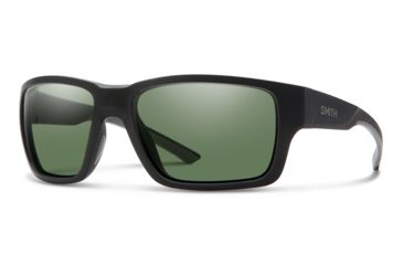 Image of Smith Outback Sunglasses, Matte Black Frame, ChromaPop Polarized Gray Green Lens, 20126200359L7