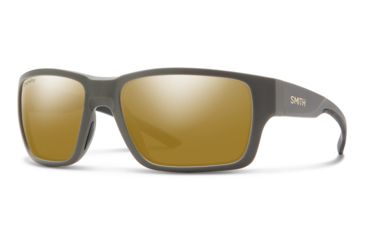 Image of Smith Outback Sunglasses, Matte Gravy Frame, ChromaPop Polarized Bronze Mirror Lens, 201262FRE59QE