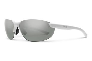 Image of Smith Parallel 2 Sunglasses, Matte White Frame, Polarized Platinum Mirror Lens, 2019086HT71XN