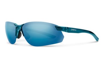 Image of Smith Parallel Max 2 Sunglasses, Crystal Mediterranean Frame, Polarized Blue Mirror Lens, 201907OXZ71JY