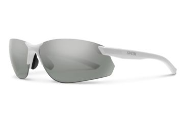 Image of Smith Parallel Max 2 Sunglasses, Matte White Frame, Polarized Platinum Mirror Lens, 2019076HT71XN