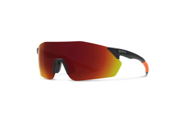 Image of Smith Reverb PivLock Sunglasses, Matte Black Cinder Frame, ChromaPop Red Mirror Lens, 201521RC299X6