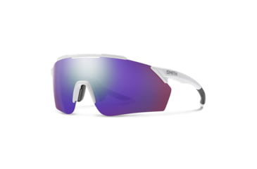 Image of Smith Ruckus PivLock Sunglasses, Matte White Frame, ChromaPop Violet Mirror Lens, 2015226HT99DI