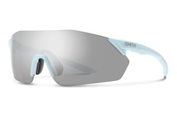 Image of Smith Reverb Sunglasses, Powder Blue Frame, Chromapop Platinum Mirror Lens, 201521RCT99XB