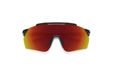 Image of Smith Ruckus PivLock Sunglasses, Matte Black Cinder Frame, ChromaPop Red Mirror Lens, 201522RC299X6