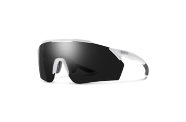Image of Smith Ruckus PivLock Sunglasses, Matte White Frame, ChromaPop Black Lens, 2015226HT991C
