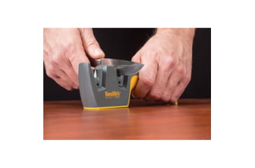 Image of Smith's Sharpeners Edge Pro Combo, 8.5in Overall, 3.5in Satin SS Blade, Black Synthetic Handle, Black, 50970