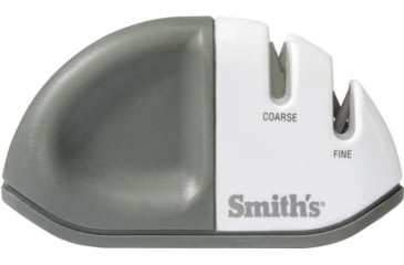 Image of Smith's Sharpeners EdgeGrip Two-Step Sharpener, 4.63in Overall, Carbide Blades And Ceramic Rods, For Use On Straight Edge Knives, Base Designed To Grip Edge Of Counter, 51002