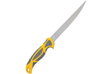 Image of Smith's Sharpeners Regal River Fillet Knife, 12.25in Overall, 7in Satin 420 SS Fillet Blade, Gray And Yellow Tpe Handle, Gray and yellow, 51055