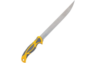 Image of Smith's Sharpeners Regal River Fillet Knife, 14.25in Overall, 9in Satin 420 SS Blade, Gray And Yellow Tpe Handle, Gray and yellow, 51056