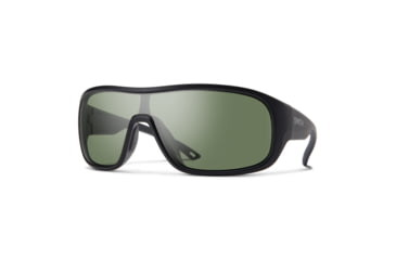 Image of Smith Spinner Sunglasses, Matte Black Frame, ChromaPop Polarized Grey Green Lens, 20498100399L7