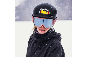 Image of Smith Squad S Googles, ChromaPop Sun Platinum Mirror, Chalk Rose Everglade, M007640LG995T