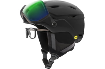 Image of Smith Survey MIPS Helmet, Matte Black/ChromaPop Everyday Green Mirror, Large, E005300AJ5963